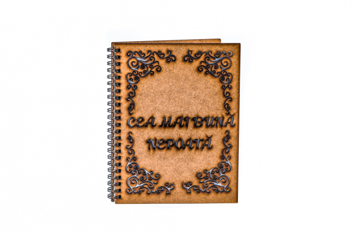 Agenda A5 personalizata din lemn - Cea mai buna nepoata! [2]