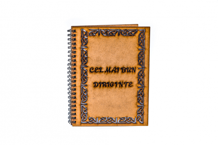 Agenda A5 personalizata din lemn - Cel mai bun diriginte! [2]