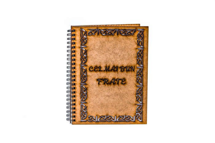 Agenda A5 personalizata din lemn - Cel mai bun frate! [2]