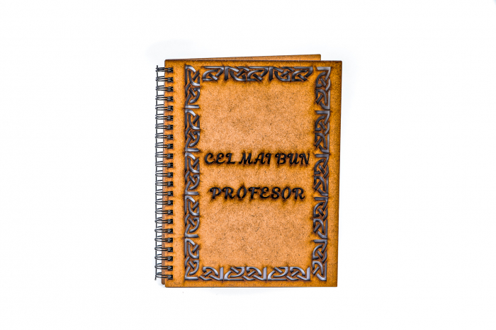 Agenda A5 personalizata din lemn - Cel mai bun profesor! [2]