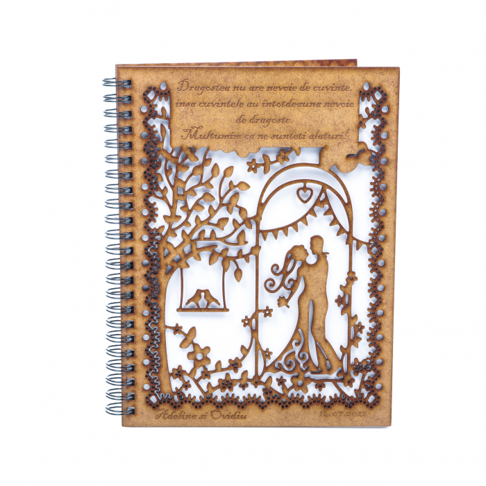 Agenda A5 personalizata din lemn pentru miri [5]