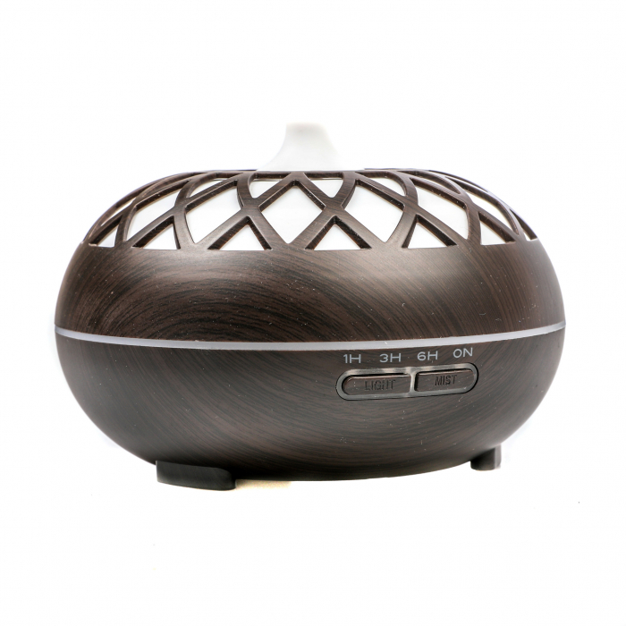 Difuzor aromaterapie lemn inchis cu telecomanda [3]