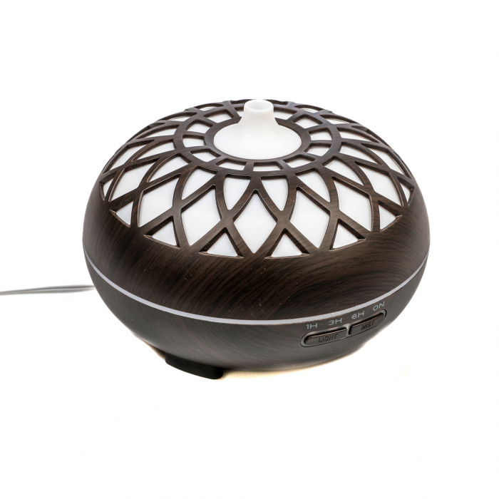 Difuzor aromaterapie lemn inchis cu telecomanda [9]