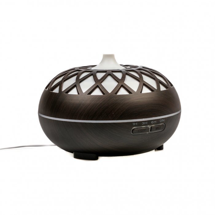 Difuzor aromaterapie lemn inchis cu telecomanda [8]