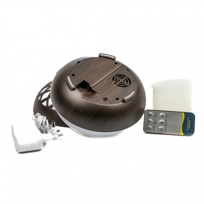 Difuzor aromaterapie lemn inchis cu telecomanda [6]