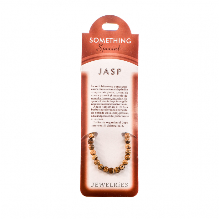 Bratara cu piatra semipretioasa Jasp cu bilute maro [1]