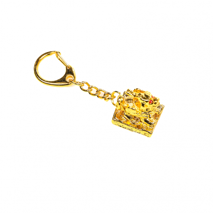 Breloc amuleta Feng Shui cu dragon pe suport [3]