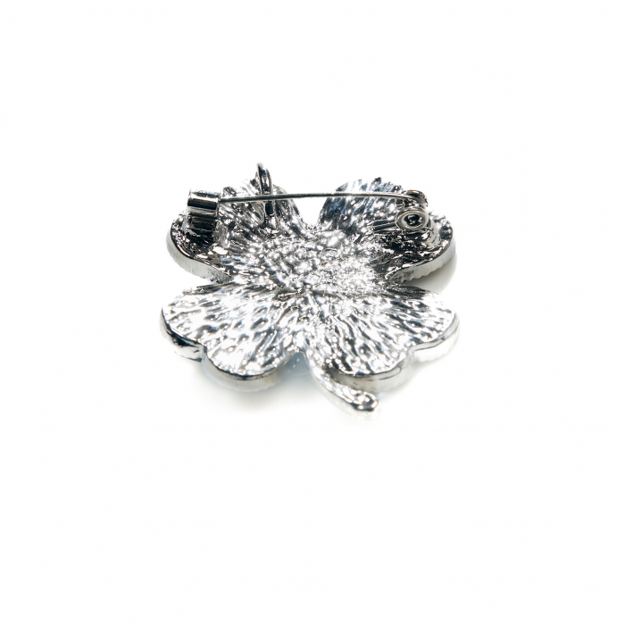 Brosa medie eleganta cu trifoi, sidef scoica paua [4]