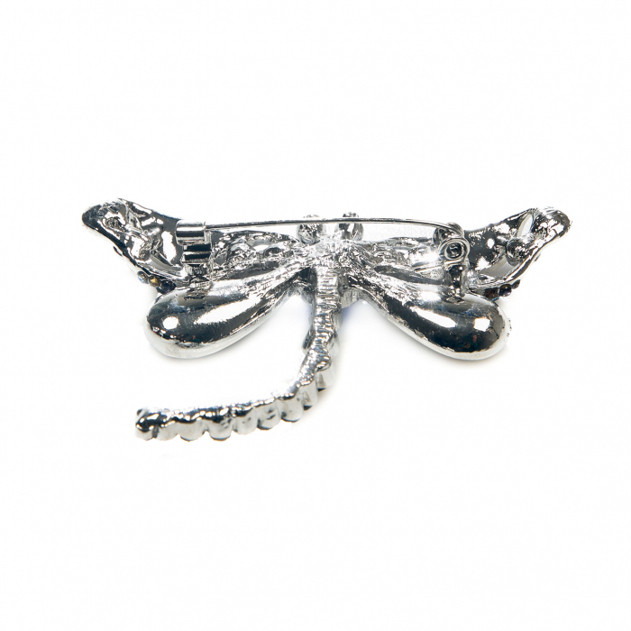 Brosa medie eleganta cu libelula si pietricele albastre [3]