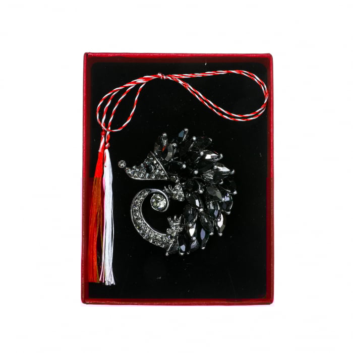 Brosa medie eleganta cu arici negru [3]