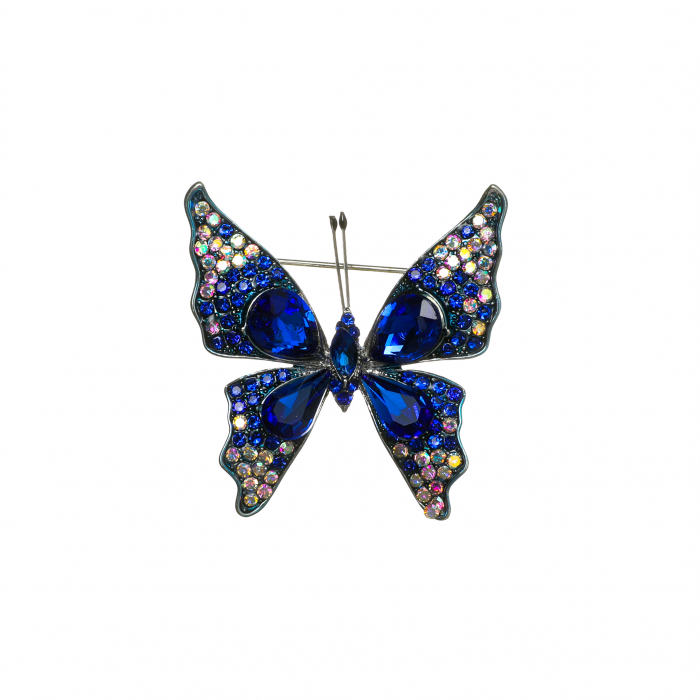 Brosa medie eleganta cu fluture albastru [1]