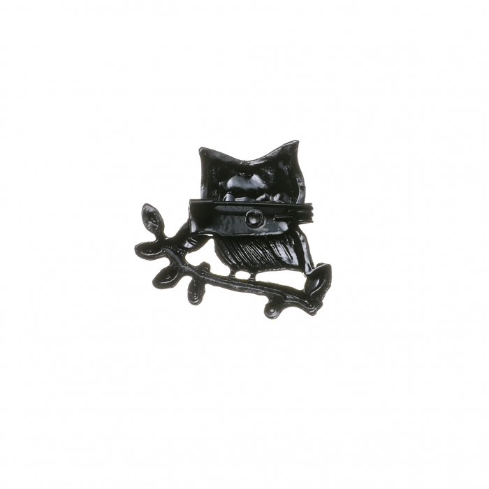 Brosa mica eleganta cu bufnita verde cu galben [2]