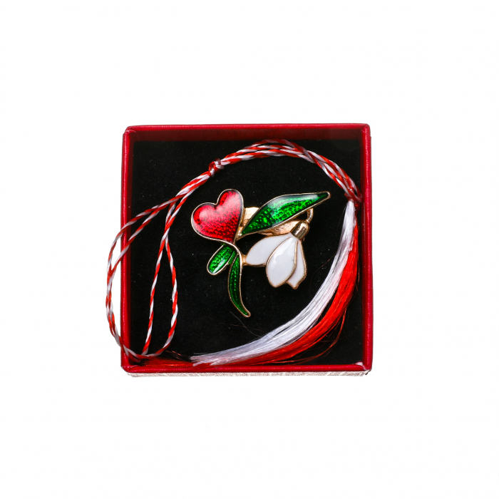 Brosa mica eleganta cu ghiocel cu inima [3]