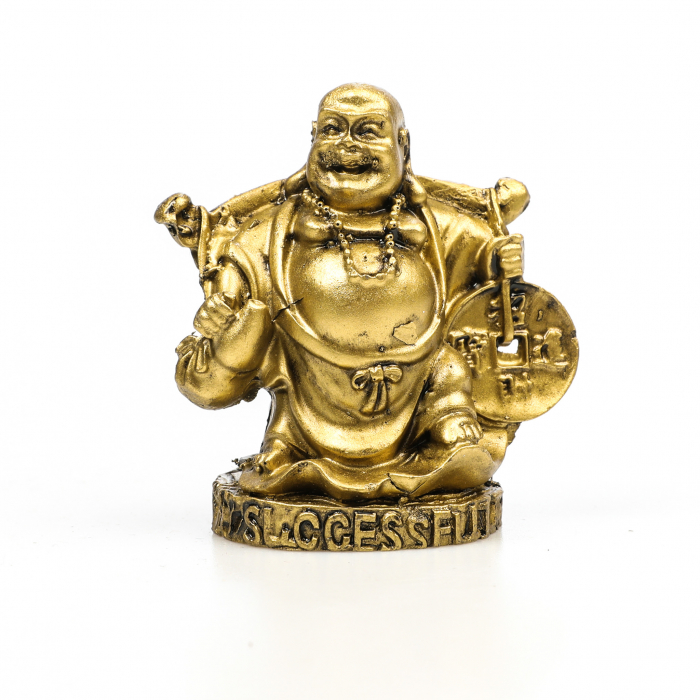 Buda, cu moneda chinezeasca in balanta, pentru fericire si bani [5]