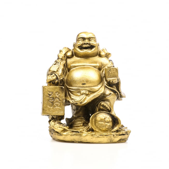 Buda, cu piciorul stang ridicat si greutati, pentru fericire si bunastare [4]