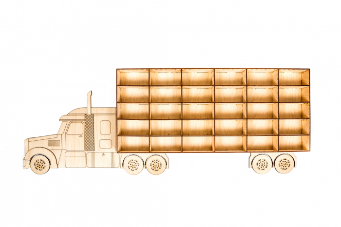 Camion din lemn - suport pentru masinute [2]