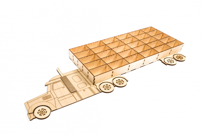 Camion din lemn - suport pentru masinute [7]