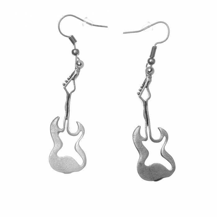 Cercei Zamac in Forma de Chitara Electrica [1]