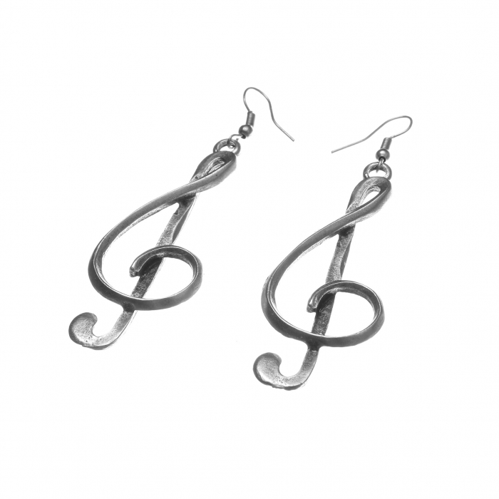 Cercei Zamac în Forma de Cheia Sol [2]