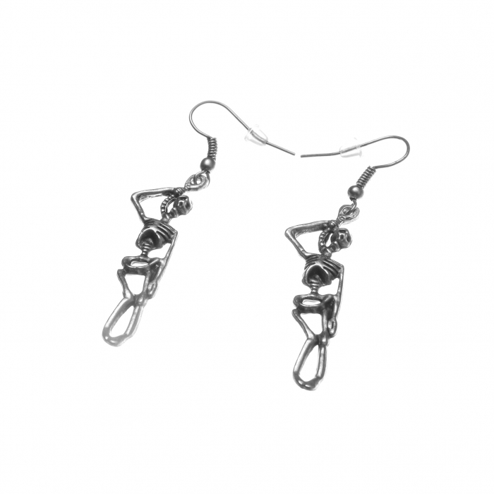 Cercei Zamac in Forma unui Schelet  cu Bratul Ridicat [2]