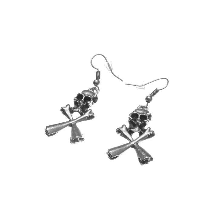 Cercei Zamac în Forma unui Craniu cu Oase [2]