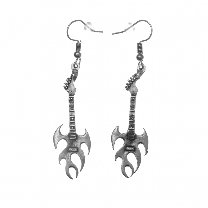 Cercei Zamac in Forma de Chitara Rock [1]