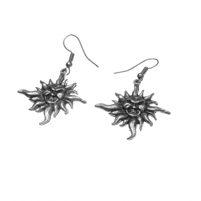 Cercei Zamac în Forma de Simbol al Soarelui Negru - Copie [2]