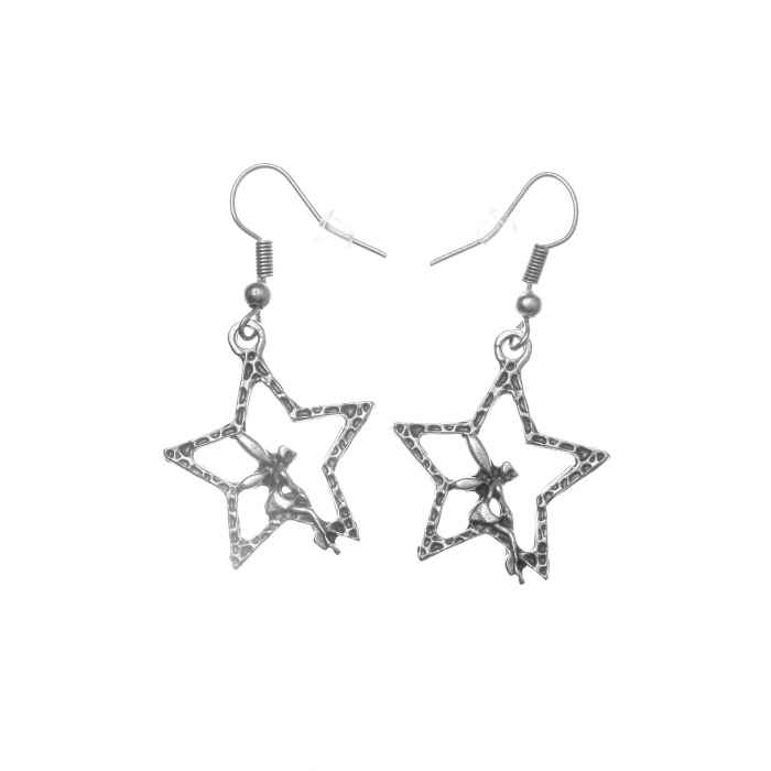 Cercei Zamac in Forma de Stea cu o Zana [1]