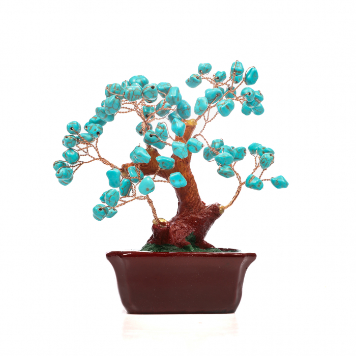 Copac Feng Shui mare cu pietre semipretioase - turcoaz Peruzea [2]