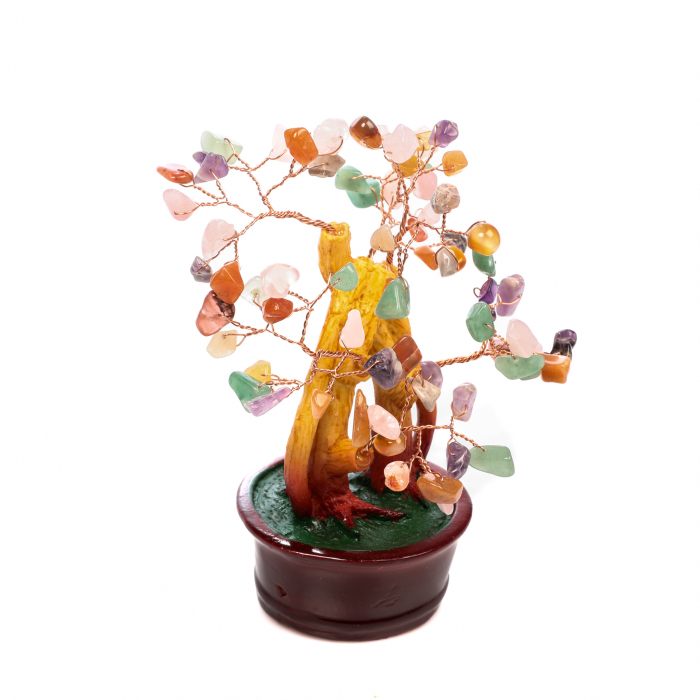 Copac Bonsai Feng Shui mare cu mix de pietre semipretioase [5]