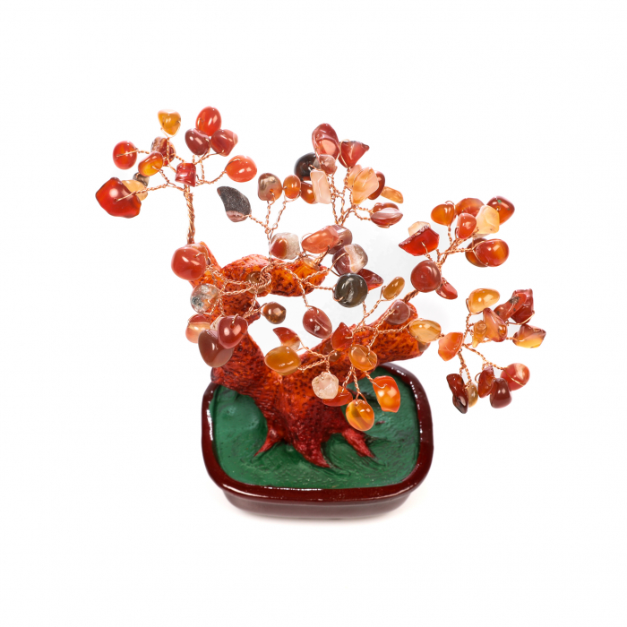 Copac Feng Shui mare cu pietre semipretioase - Carneol [3]