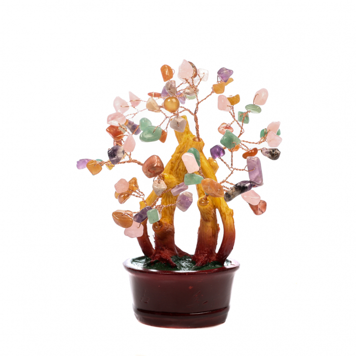 Copac Bonsai Feng Shui mare cu mix de pietre semipretioase [4]