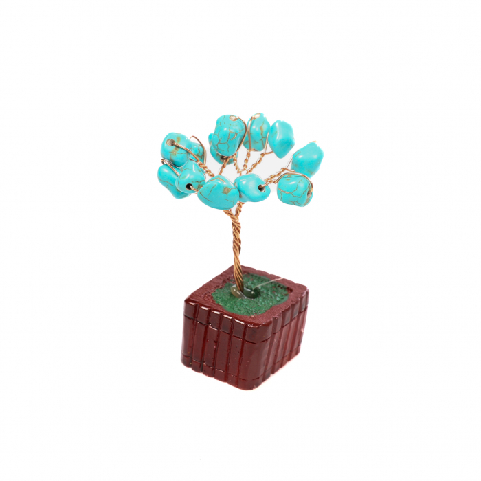 Copac Feng Shui foarte mic cu pietre semipretioase - turcoaz Peruzea [4]