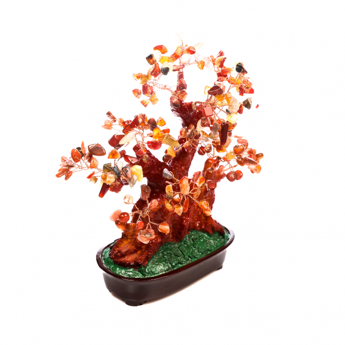 Copac Feng Shui foarte mare cu pietre semipretioase - Carneol [5]
