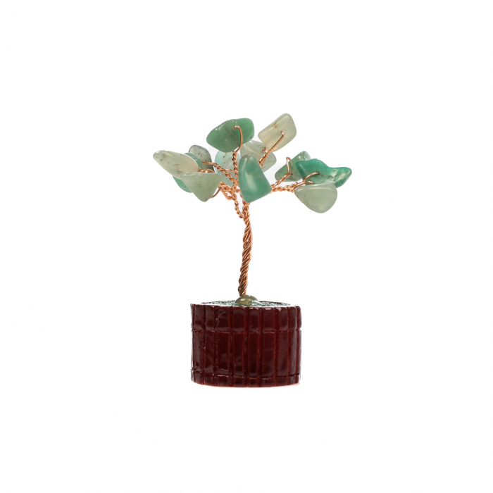 Copac Feng Shui foarte mic cu pietre semipretioase - Aventurin Verde [5]