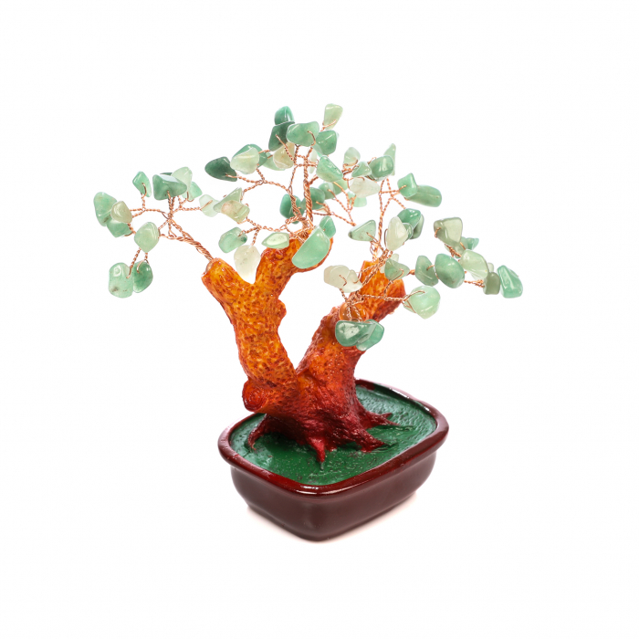 Copac Feng Shui mare cu pietre semipretioase - Aventurin Verde [6]