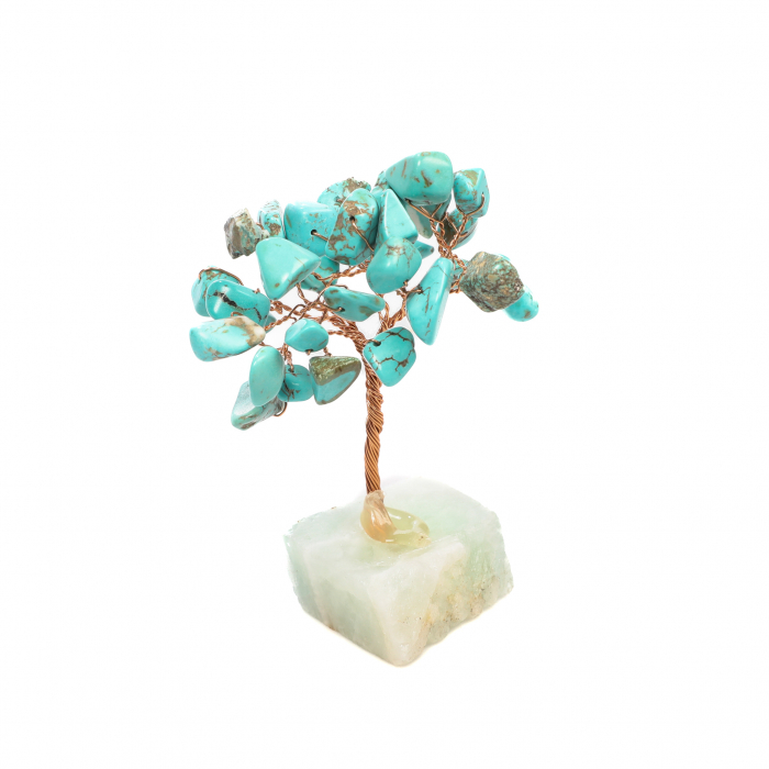 Copac Feng Shui cu baza de Fluorit si pietre semipretioase - turcoaz Peruzea [5]