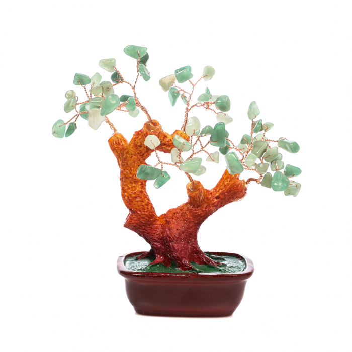 Copac Feng Shui mare cu pietre semipretioase - Aventurin Verde [2]