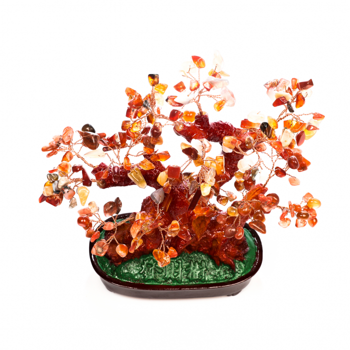 Copac Feng Shui foarte mare cu pietre semipretioase - Carneol [3]