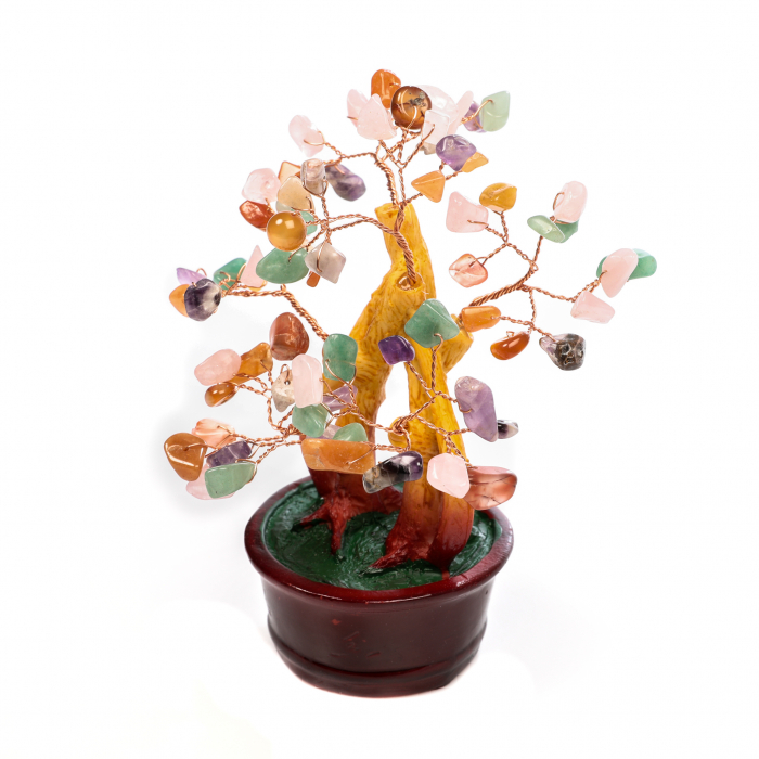 Copac Bonsai Feng Shui mare cu mix de pietre semipretioase [3]