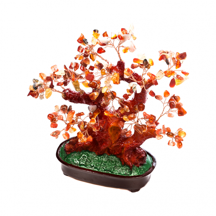 Copac Feng Shui foarte mare cu pietre semipretioase - Carneol [4]