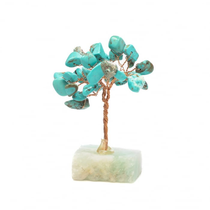 Copac Feng Shui cu baza de Fluorit si pietre semipretioase - turcoaz Peruzea [4]