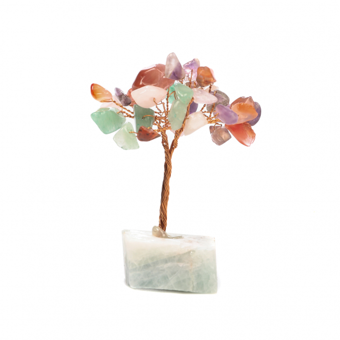 Copac Feng Shui cu  baza de Fluorit si mix de pietre semipretioase [4]