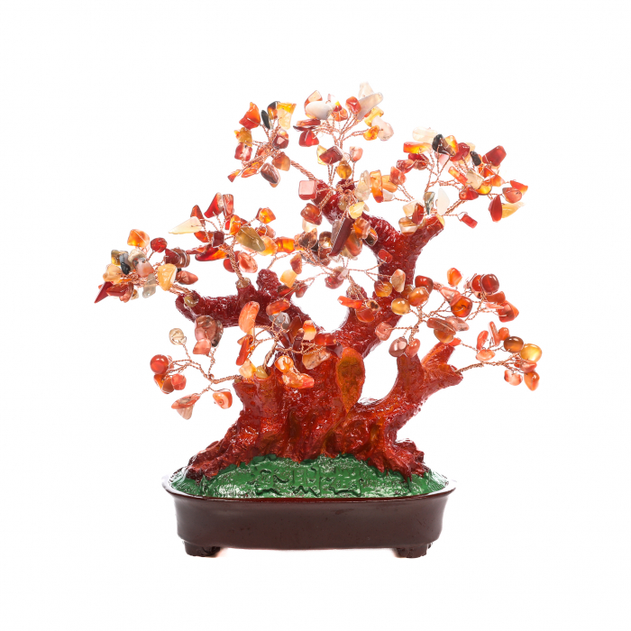 Copac Feng Shui foarte mare cu pietre semipretioase - Carneol [2]