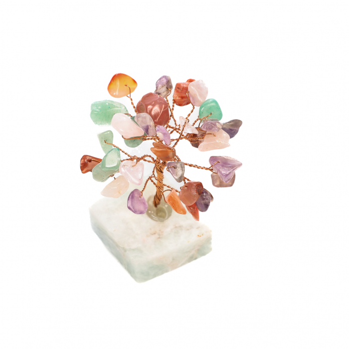 Copac Feng Shui cu  baza de Fluorit si mix de pietre semipretioase [2]