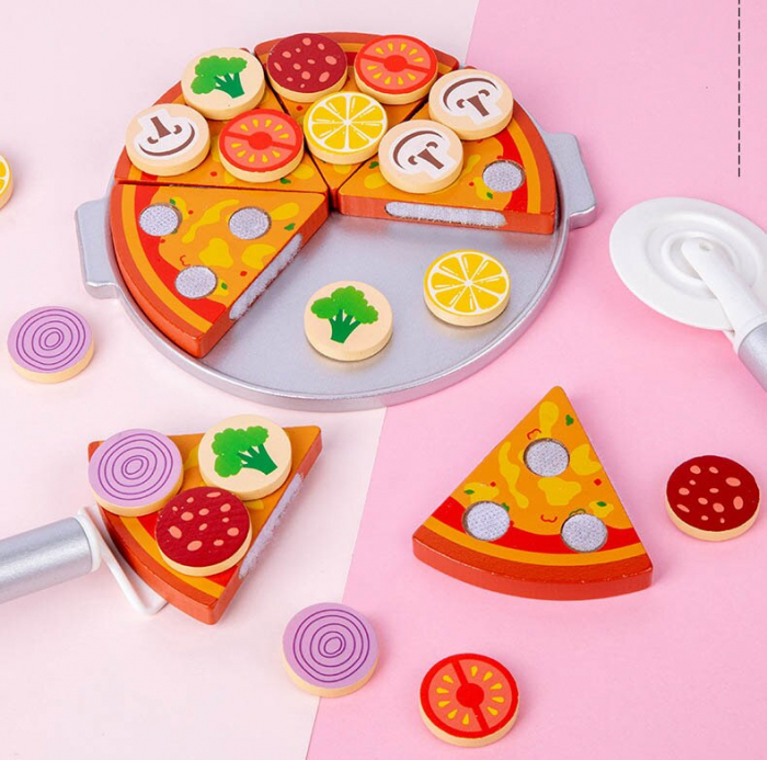 Joc cuptor pizza din lemn - jucarie montessori [2]