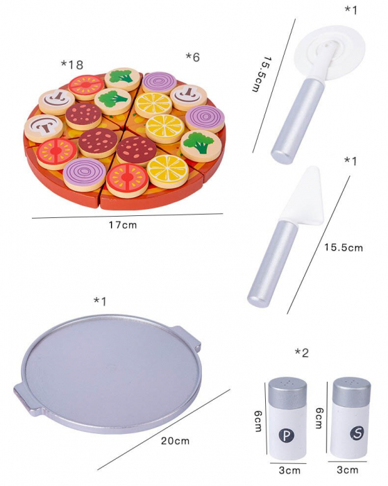 Joc cuptor pizza din lemn - jucarie montessori [4]