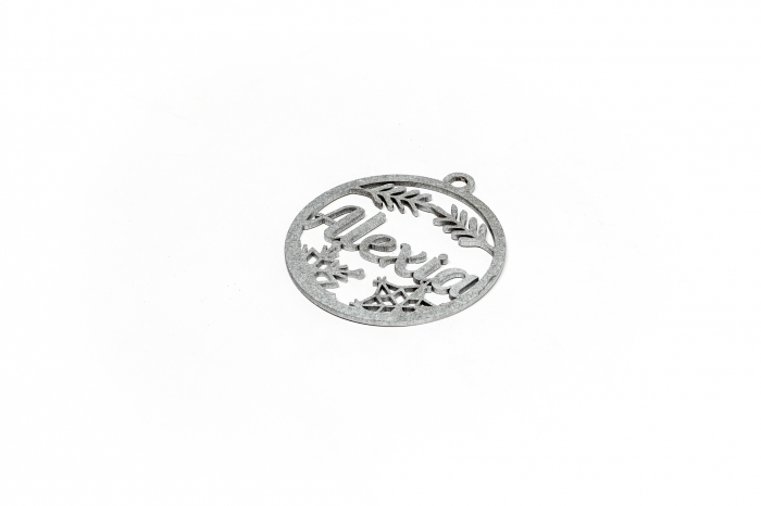 Decoratiune argintie din lemn cu nume - Alexia [2]