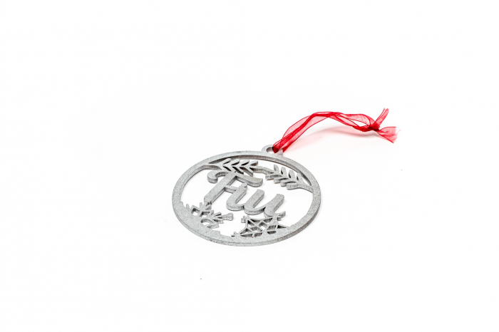 Decoratiune argintie din lemn Fiu [2]