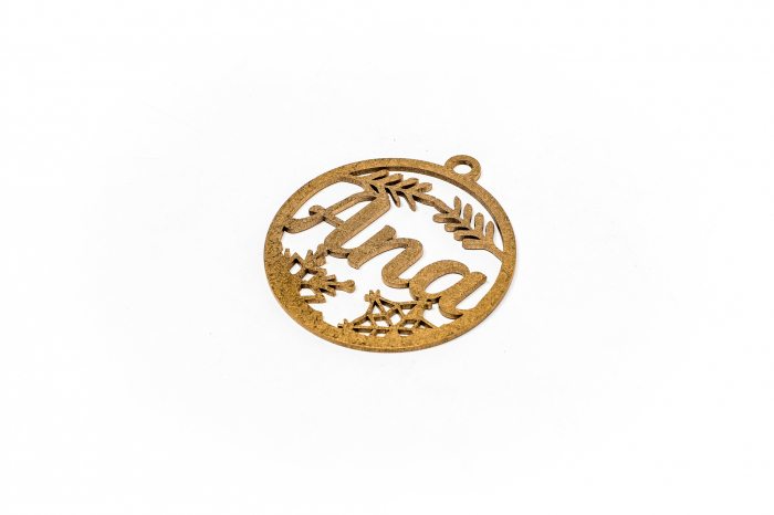 Decoratiune aurie din lemn cu nume - Ana [2]
